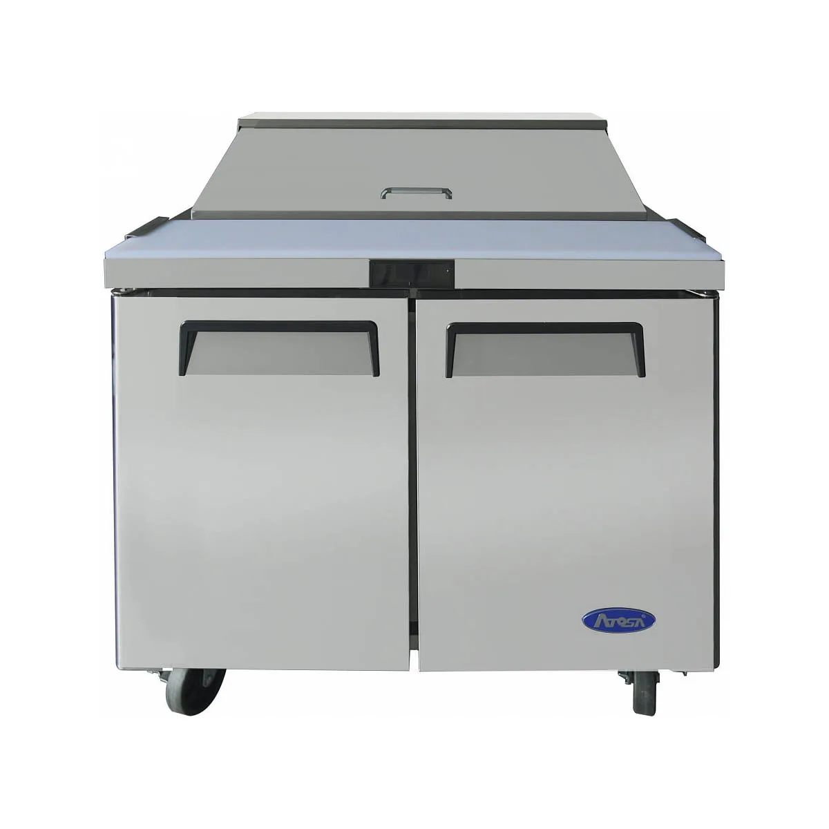 Atosa USA MSF3610GR 36" Two Section Sandwich/Salad Prep Table w/ 2 Doors, 8.7 cu. ft.