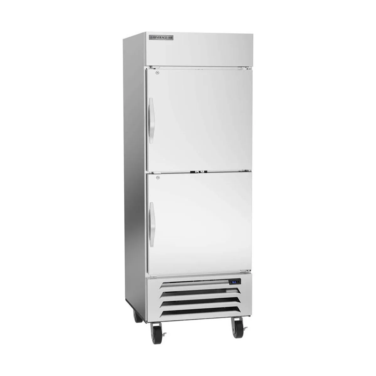 Beverage Air HBR27HC-1-HS 30" 1-Section Reach-In Refrigerator w/ 2 Solid Half Doors, Bottom Mount, 1/4 hp, 26 cu. ft.