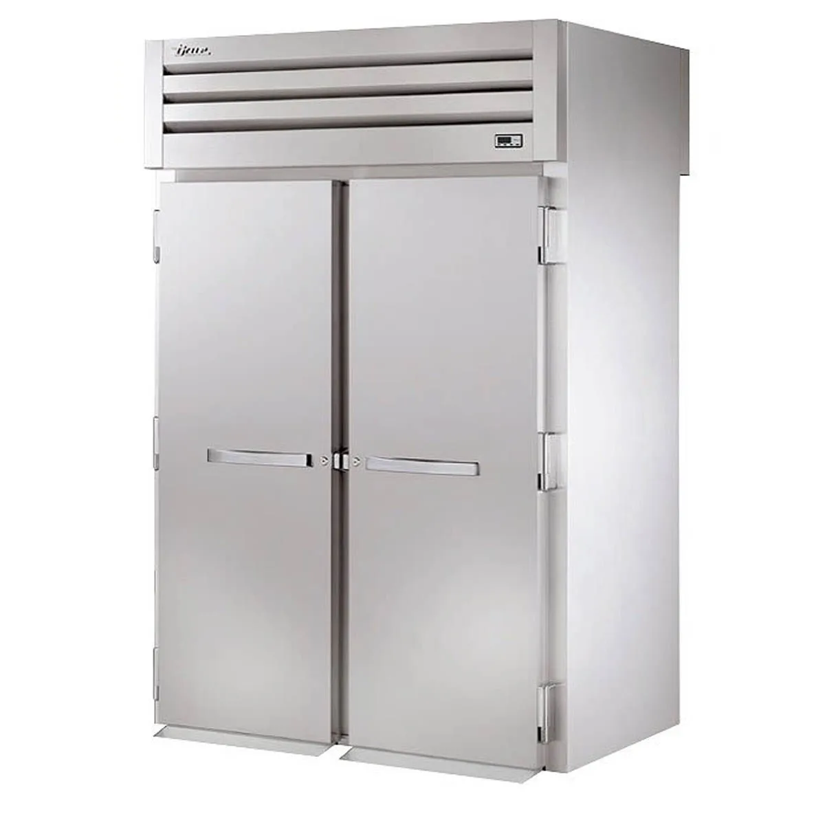 True STG2RRT89-2S-2S-HC 68" 2-Section Roll-Thru Refrigerator w/ Front 2 Solid & Rear 2 Solid Doors, Stainless Steel Front-Aluminum Sides, 89"H