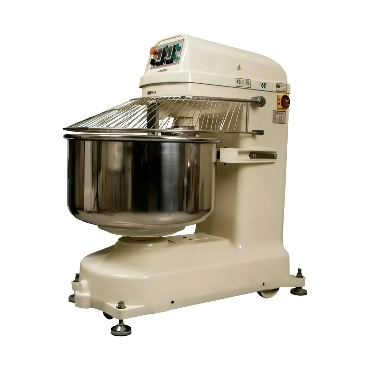 DoughXpress DXP-SM080 Floor Model Spiral Mixer with 127 qt Fixed Bowl, 2-Speed, 176 lbs Dough Capacity