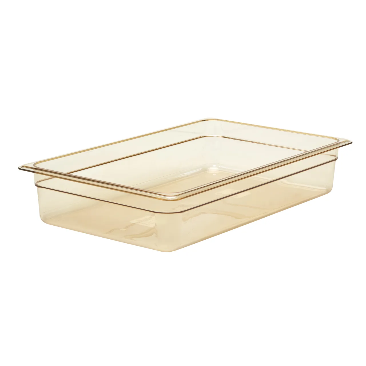 Cambro 14HP150 H‑Pan Full‑Size 4" Deep Amber Plastic Food Pan, Non‑Stick, -40°F to 375°F, NSF