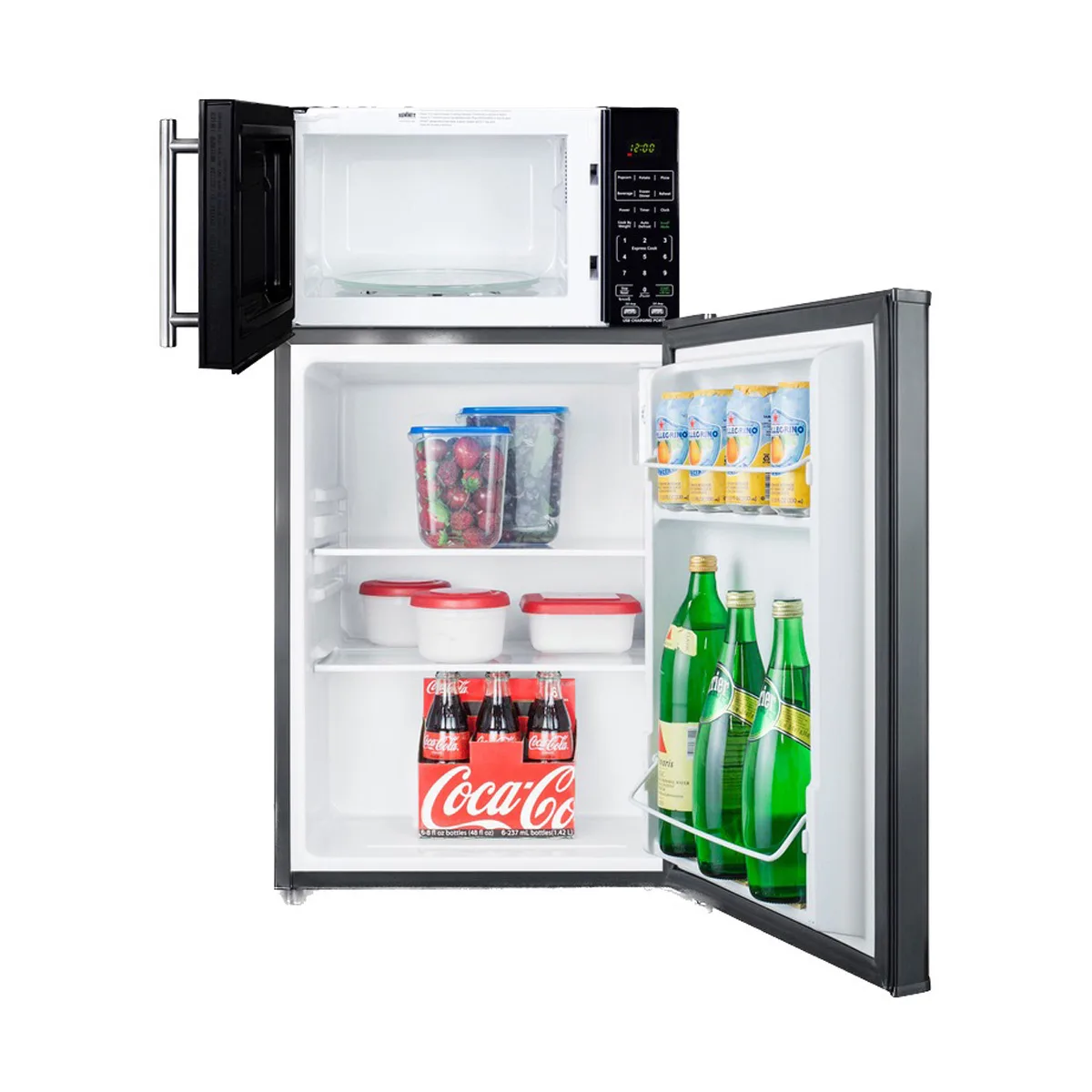 Summit MRF29KA 18.5" Breast Milk Refrigerator w/ Microwave, Black, 2.4 cu. ft.