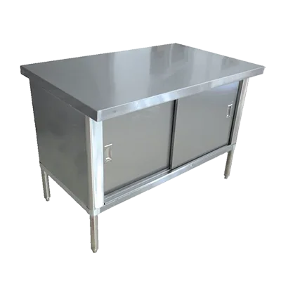 Omcan USA 28640 Cabinet Base Sliding Doors Work Table