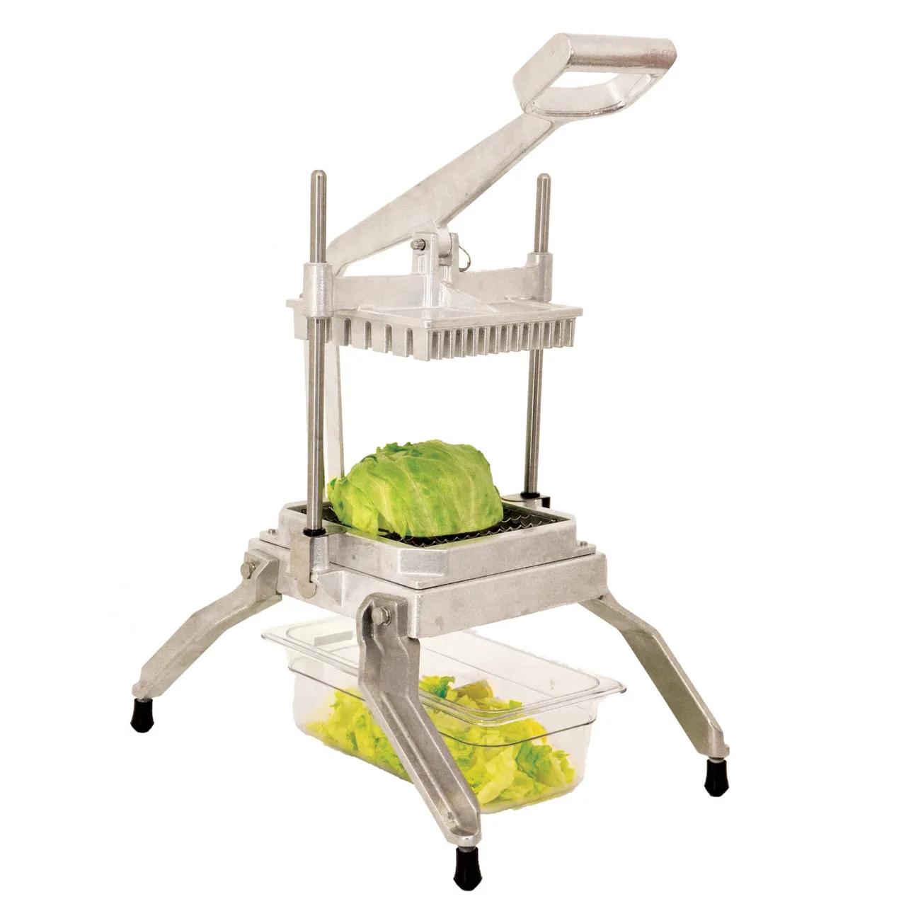 Omcan USA 41866 Commercial Lettuce Cutter – Countertop 1" x 1" Square Cut, 1" Thickness, Non‑Skid Feet