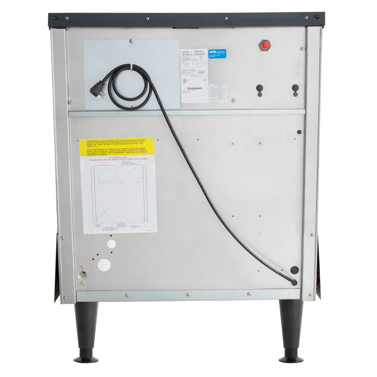 Scotsman CU3030SA-6 Ice Maker with Bin, Half Dice Cubes, 287 lbs/Day, 50hz Export Model