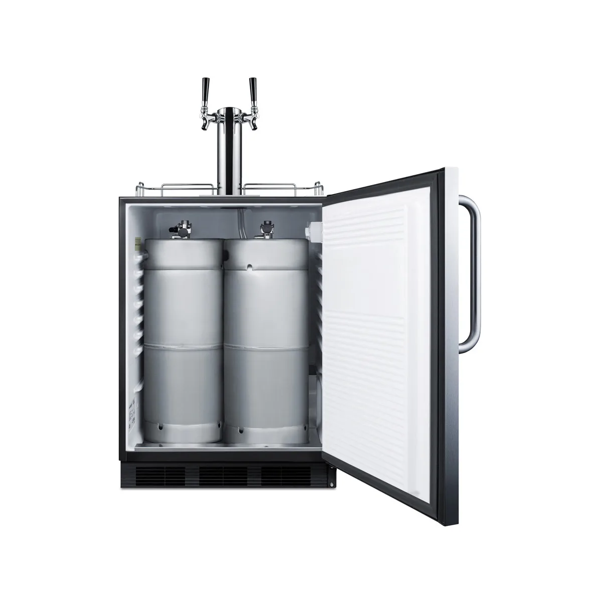 Summit SBC58BLBICSSADA 24" 1 Tower Draft Beer Cooler Dispenser, 5.5 cu. ft.