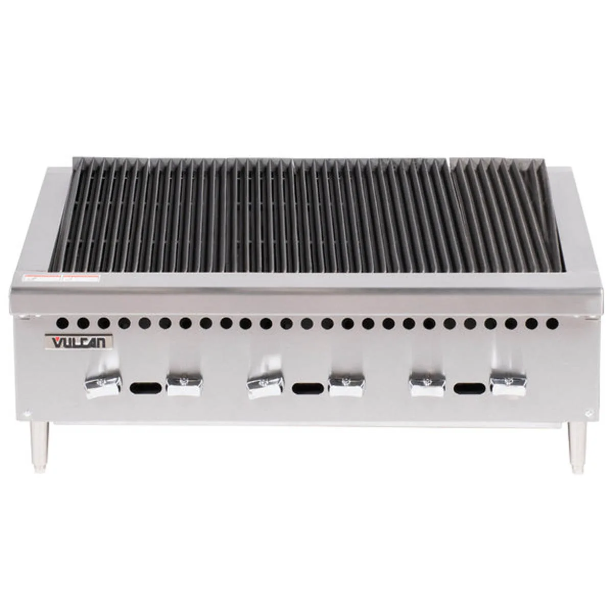 Vulcan VCRB36 36" Low Profile Countertop Gas Radiant Charbroiler w/ (6) Burners, 87.000 BTU