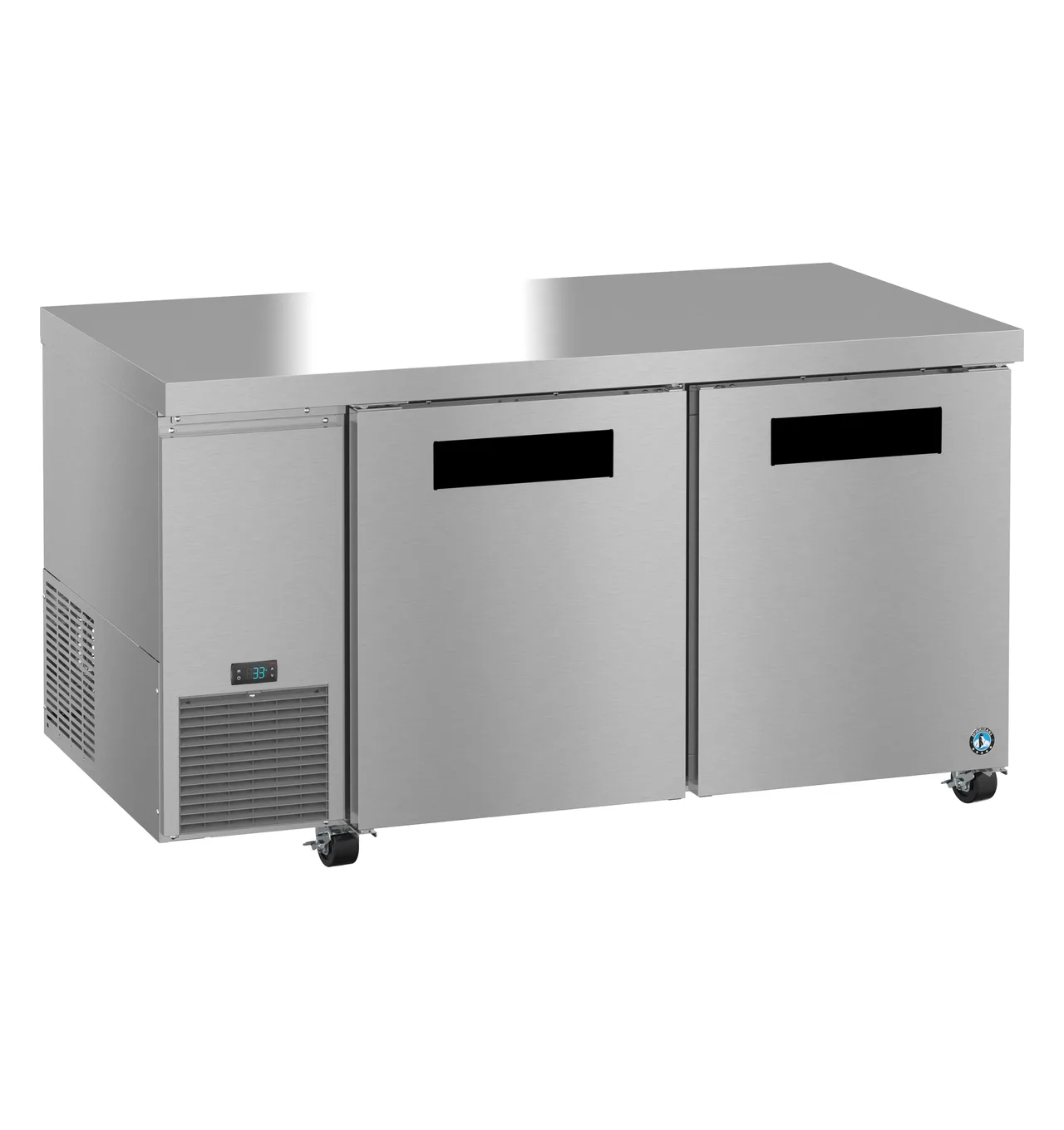 Hoshizaki ULR60B 60" Two Solid Door Undercounter Refrigerator, Stainless Steel, 17.22 cu. ft.