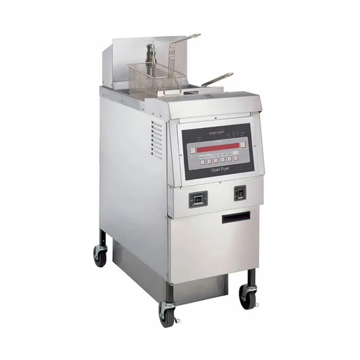 Henny Penny OGA321.04 17" Full Pot Floor Model LP Gas Fryer w/ 65-lb Capacity, Filtration System