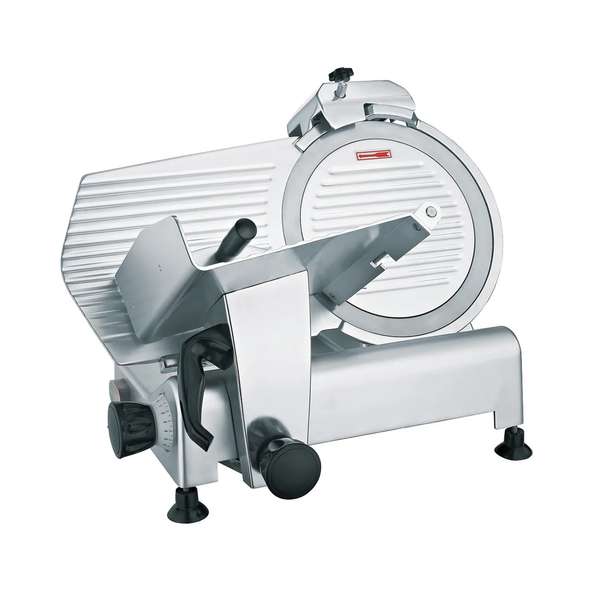 Global Solutions by Nemco GS1602 - Meat Slicer, 12" Stainless Steel Blade, Gravity Feed, 0-9/16" Slice Thickness, 110V, 280W