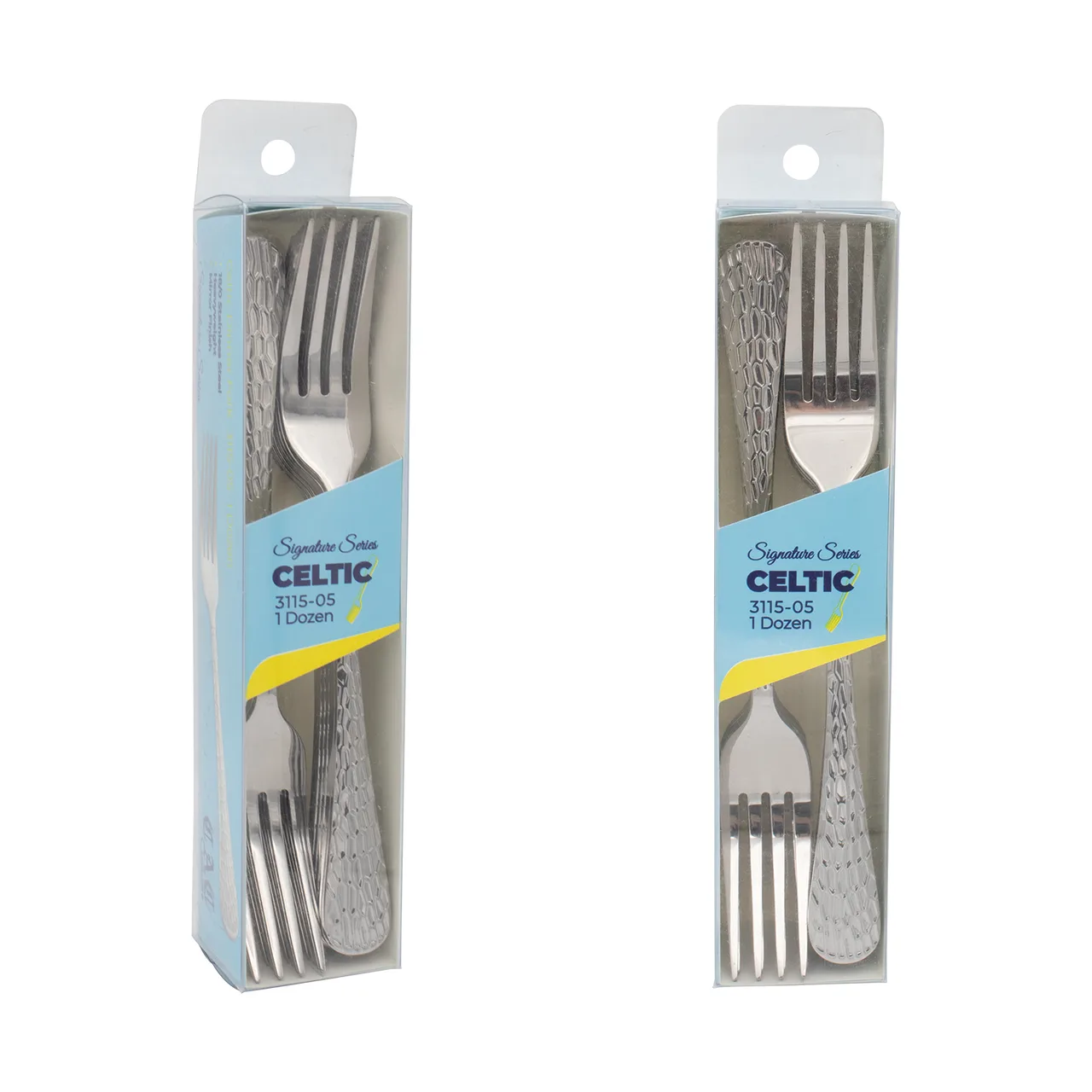 CAC China 3115-05 Celtic CPK Dinner Fork, 7-5/8" Length, 18/0 Stainless Steel - 1 Dozen