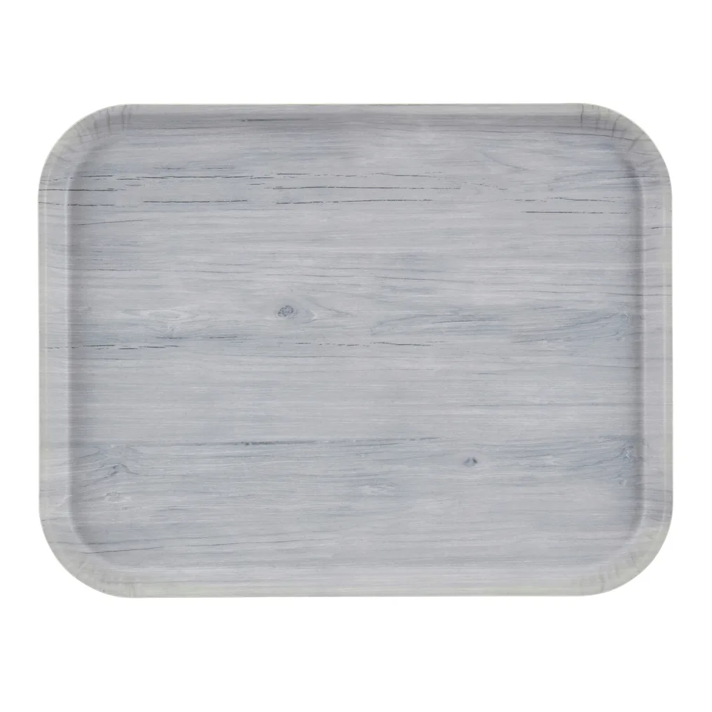 Cambro 1520DC810 Camtray Rectangular Tray, 20" x 15", Stonewash Gray Fiberglass, Dishwasher Safe