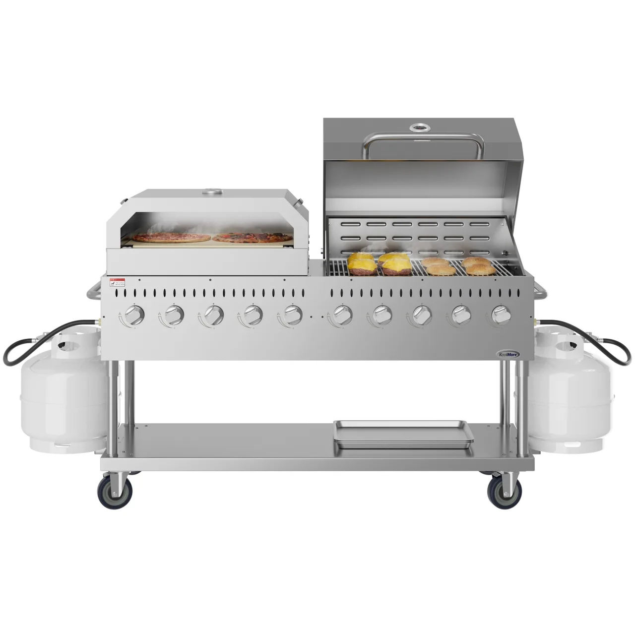 Koolmore CGKIT7-D36P36 71" Outdoor Gas Grill, (10) Burner