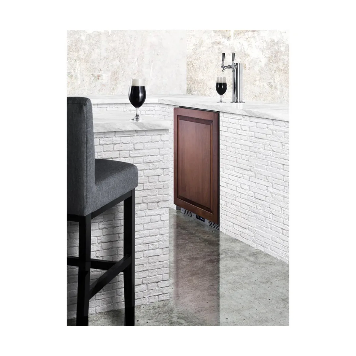 Summit SBC682PNRTWIN – 24" Wide 5.6 cu.ft. Stainless Steel Keg Cooler, Right‑Hand Door, Taps, 115V