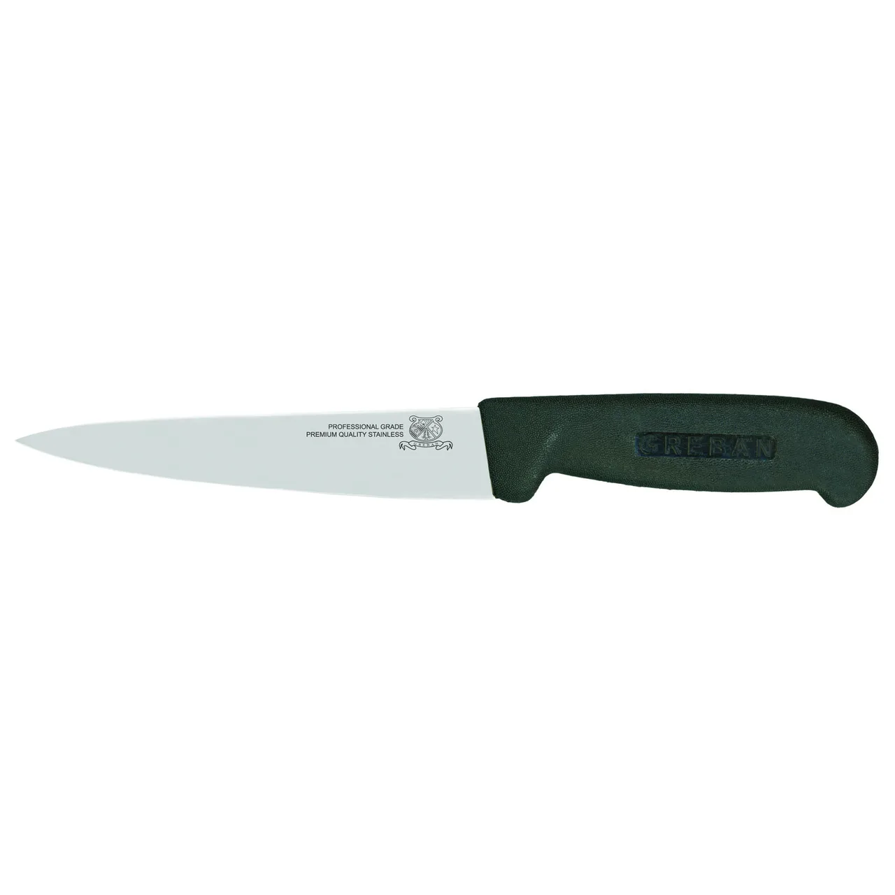 Omcan USA 12062 Sticking Knife - 6" Stamped Knife, Stainless Steel Blade, Black Plastic Handle
