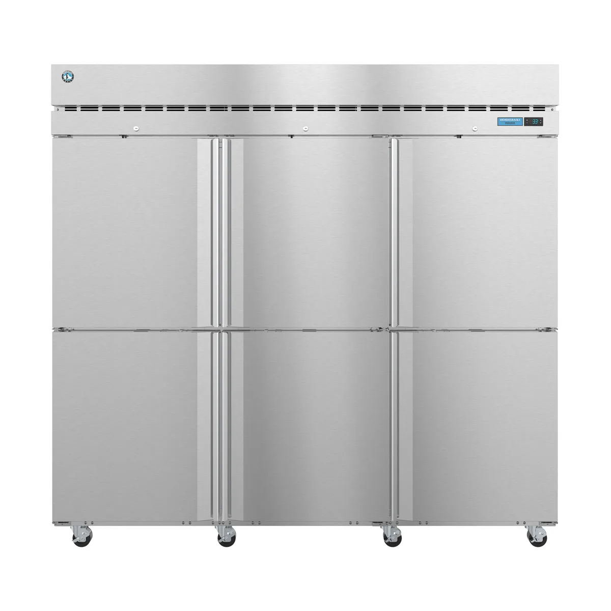 Hoshizaki F3A-HS 82" Three Section Reach-In Freezer w/ 6 Half Solid Doors, Top Mount, 79 cu. ft.