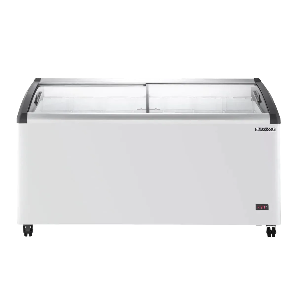 Maxx Cold MXF64CHC-7 63" Curved Lid Ice Cream Display Freezer, 12.36 cu. ft.