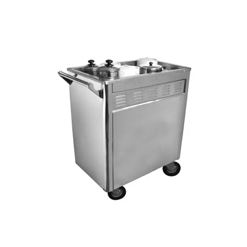Town 36615 Stainless Steel Dim Sum Cart w/ Enclosed Base, Canned Fuel
