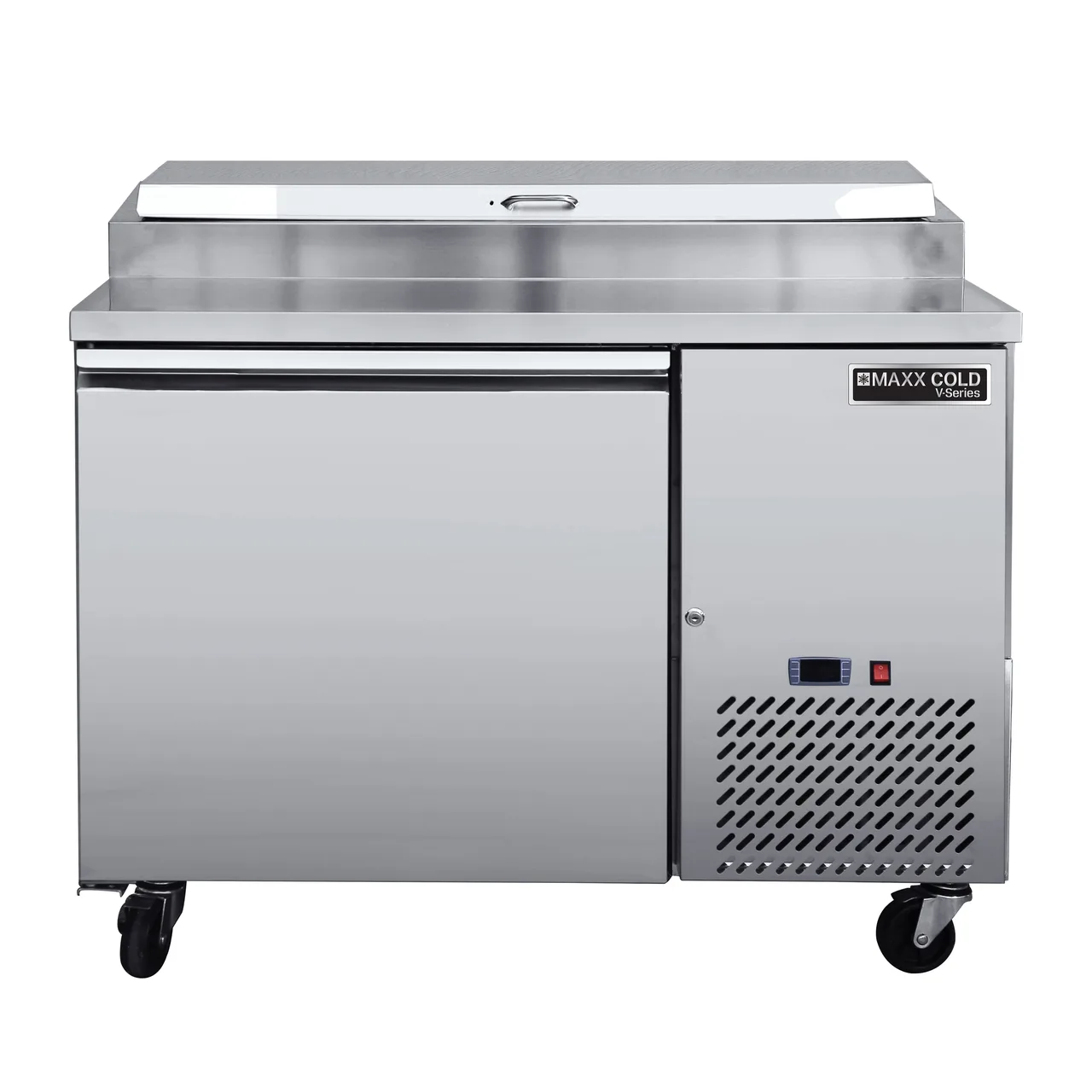 Maxx Cold MVPP50HC 50" Refrigerated Pizza Prep Table, 1-Door, 11 cu. ft., 6 1/3 Size Pans