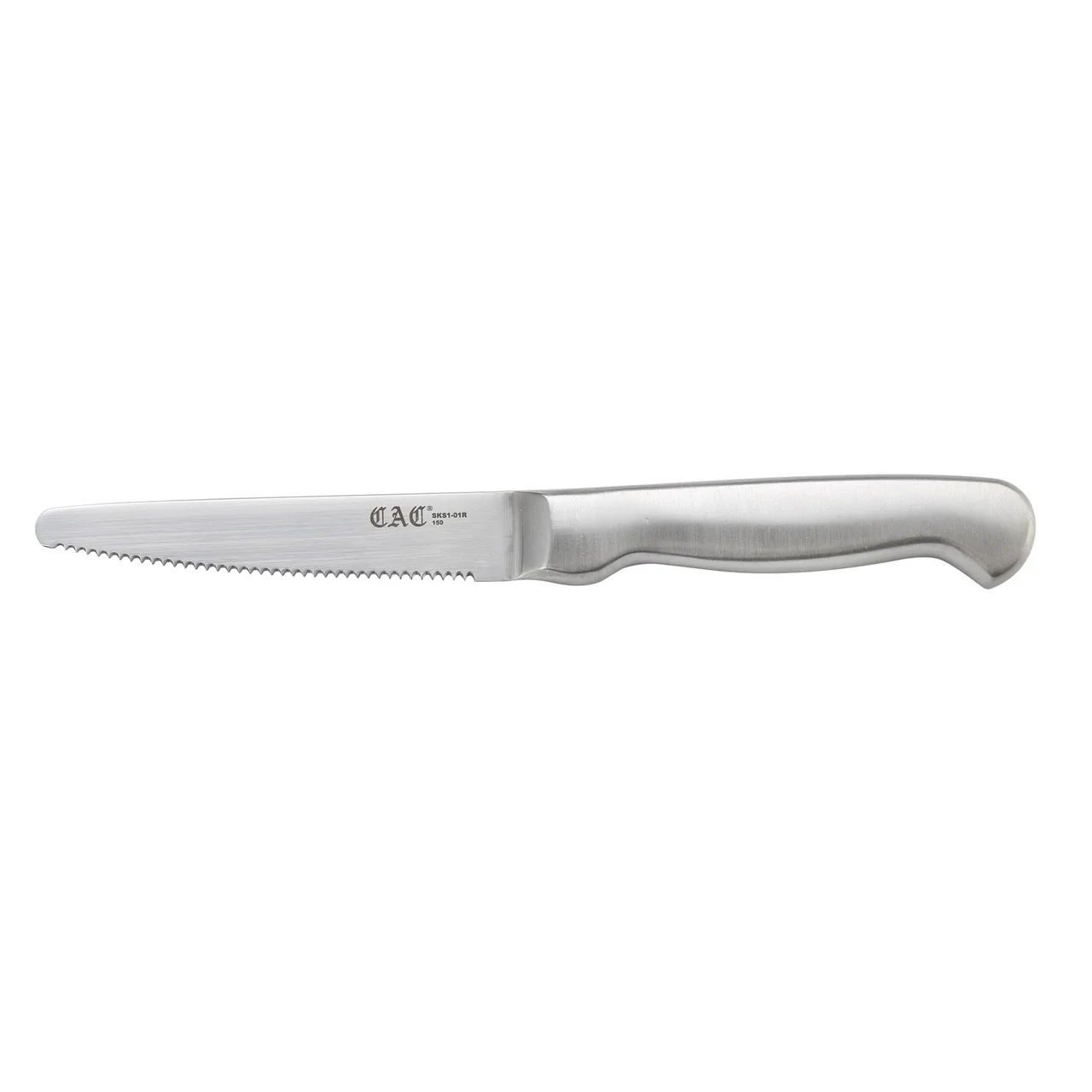 CAC China SKS1-01R Steak Knife, 4-1/2", Round Tip, Hollow Stainless Steel Handle, Sold per 1 Dozen