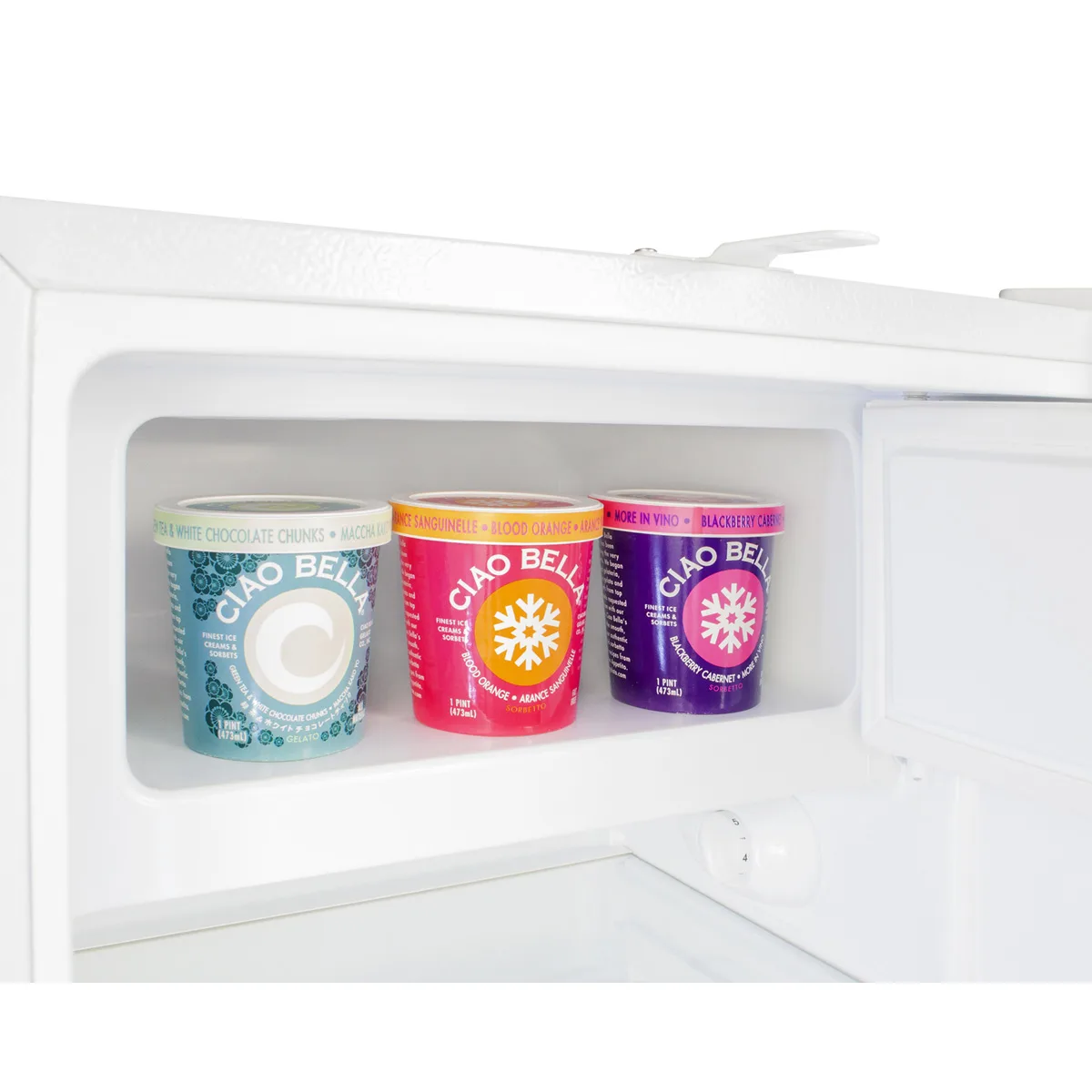 Summit ALRF48 20" Built-in or Freestanding Undercounter Refrigerator Freezer in White, 2.68 cu. ft.