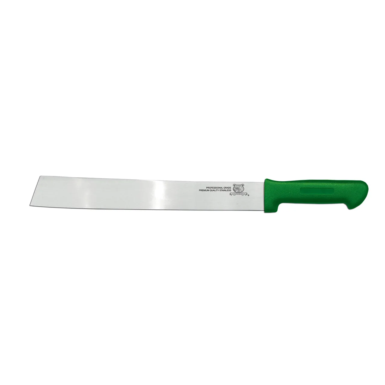 Omcan USA 18739 Watermelon Knife, 14" Stamped, Green Stainless Steel Handle, High Carbon Steel