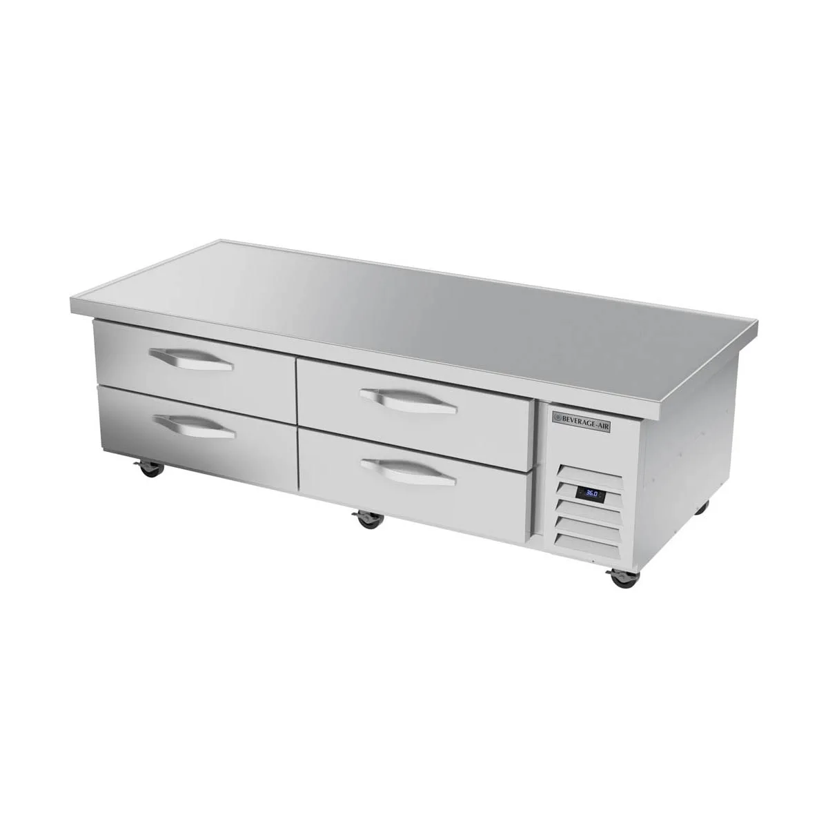 Beverage-Air WTRCS72HC-76 76" 4 Drawers Refrigerated Chef Base w/ Marine Edge, 14.5 cu. ft.