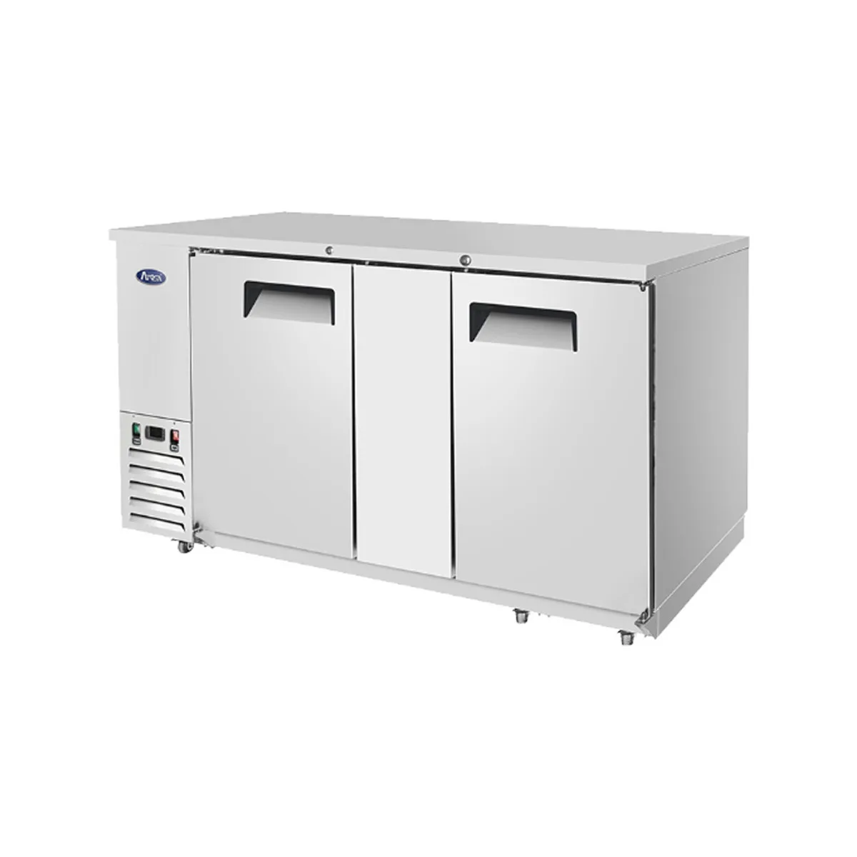 Atosa USA MBB69GR 68" Two Section Back Bar Cooler with Solid Door, 21.5 cu. ft.