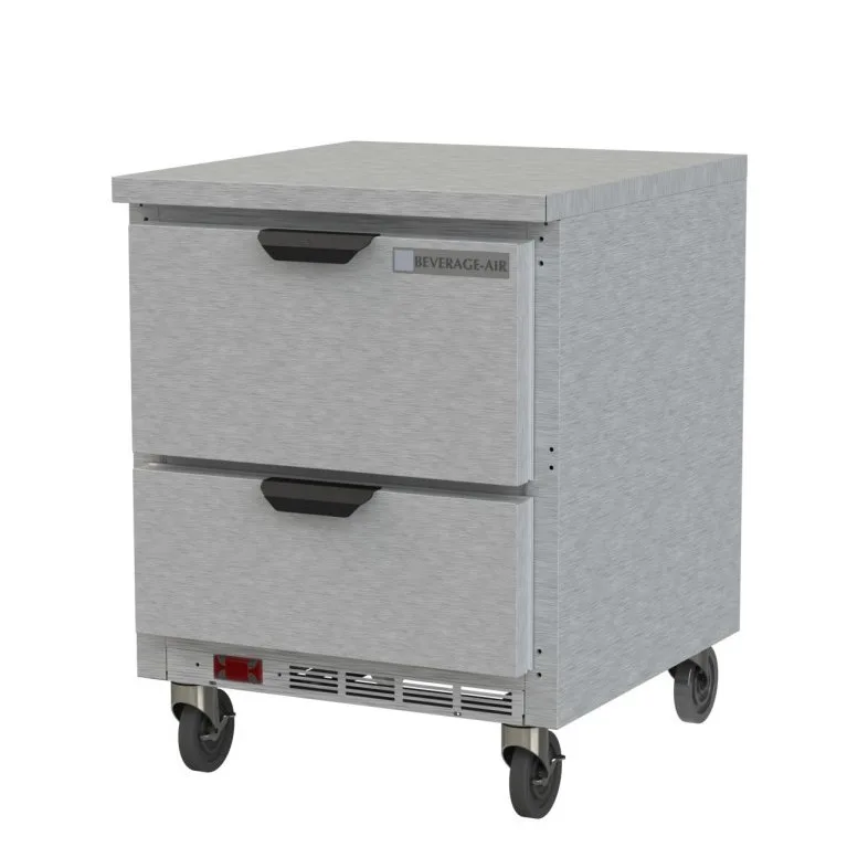 Beverage Air WTFD27AHC-2-FLT 27" 1-Section Worktop Freezer w/ 2 Drawers, 6.13 cu. ft.