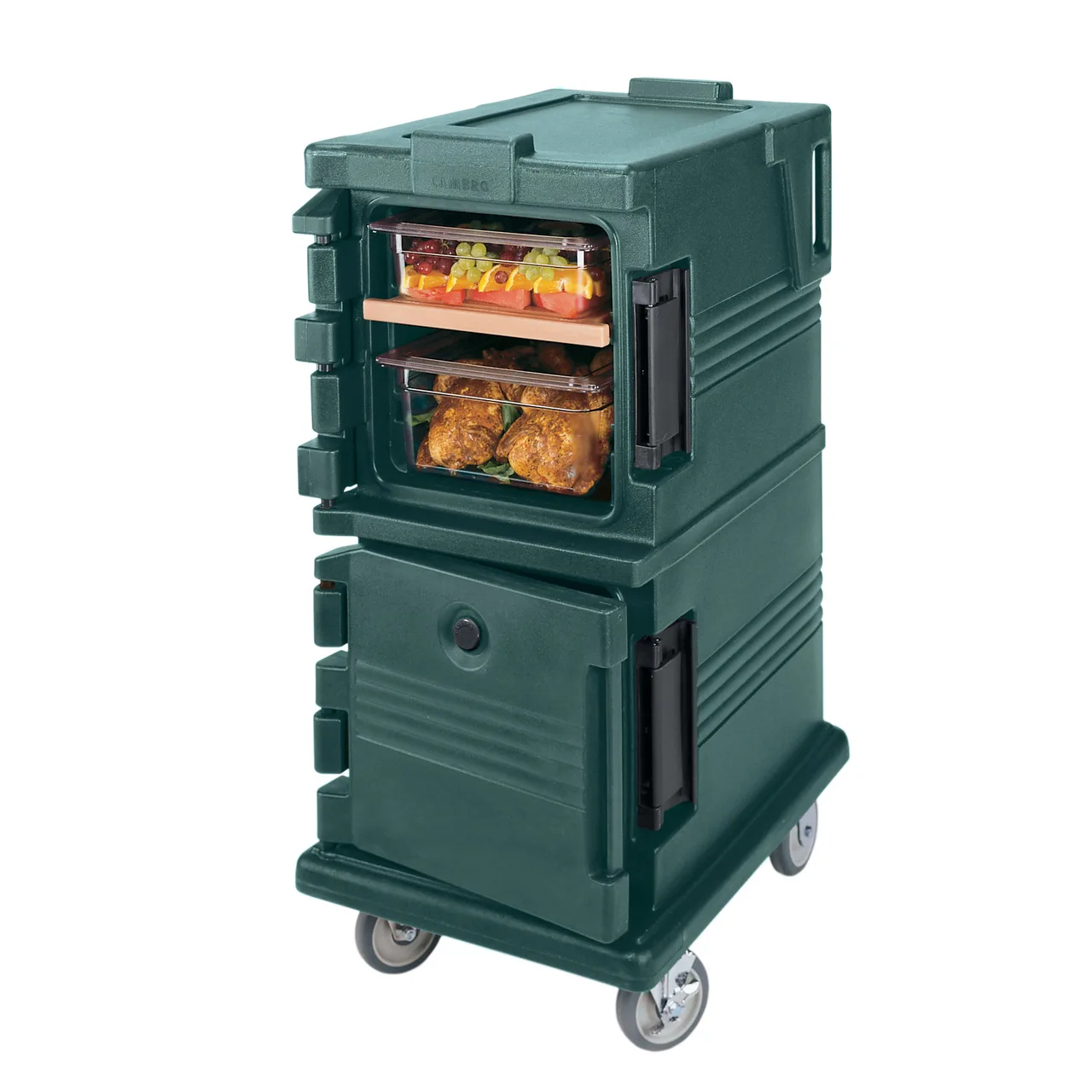 Cambro UPC600192 Ultra Camcarts® Granite Green Insulated Food Pan Carrier w/ 8 Pan Capacity