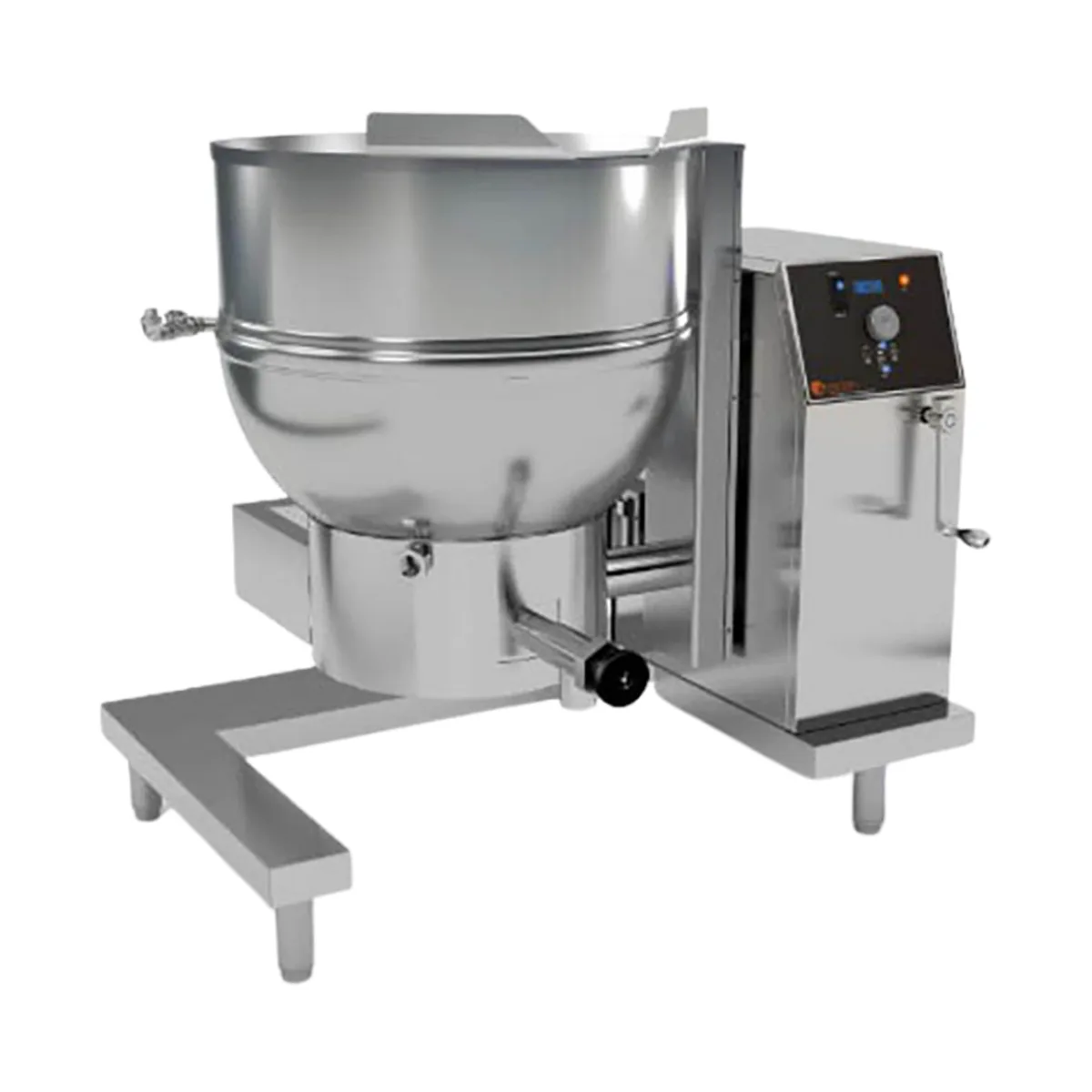 Groen DH-80C 80 Gallon Floor Tilting 2/3 Steam Jacketed Gas Kettle W/ Crank Tilt, 150.000 BTU