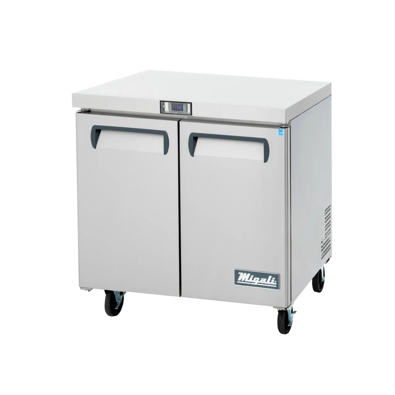 Migali C-U36F-HC 36" 2-Door Undercounter Refrigerator Freezer, 8.7 cu. ft. – Dual Temp