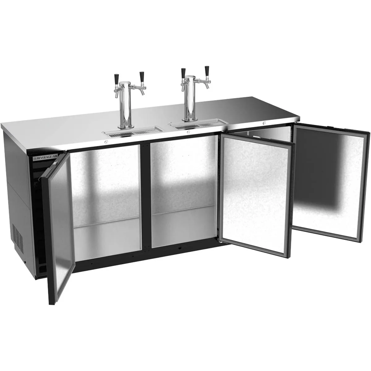 Beverage Air DD78HC-1-B 79" Draft Beer Cooler w/ 4 Kegs, 33.59 cu. ft., 2 Dual-Tap Towers
