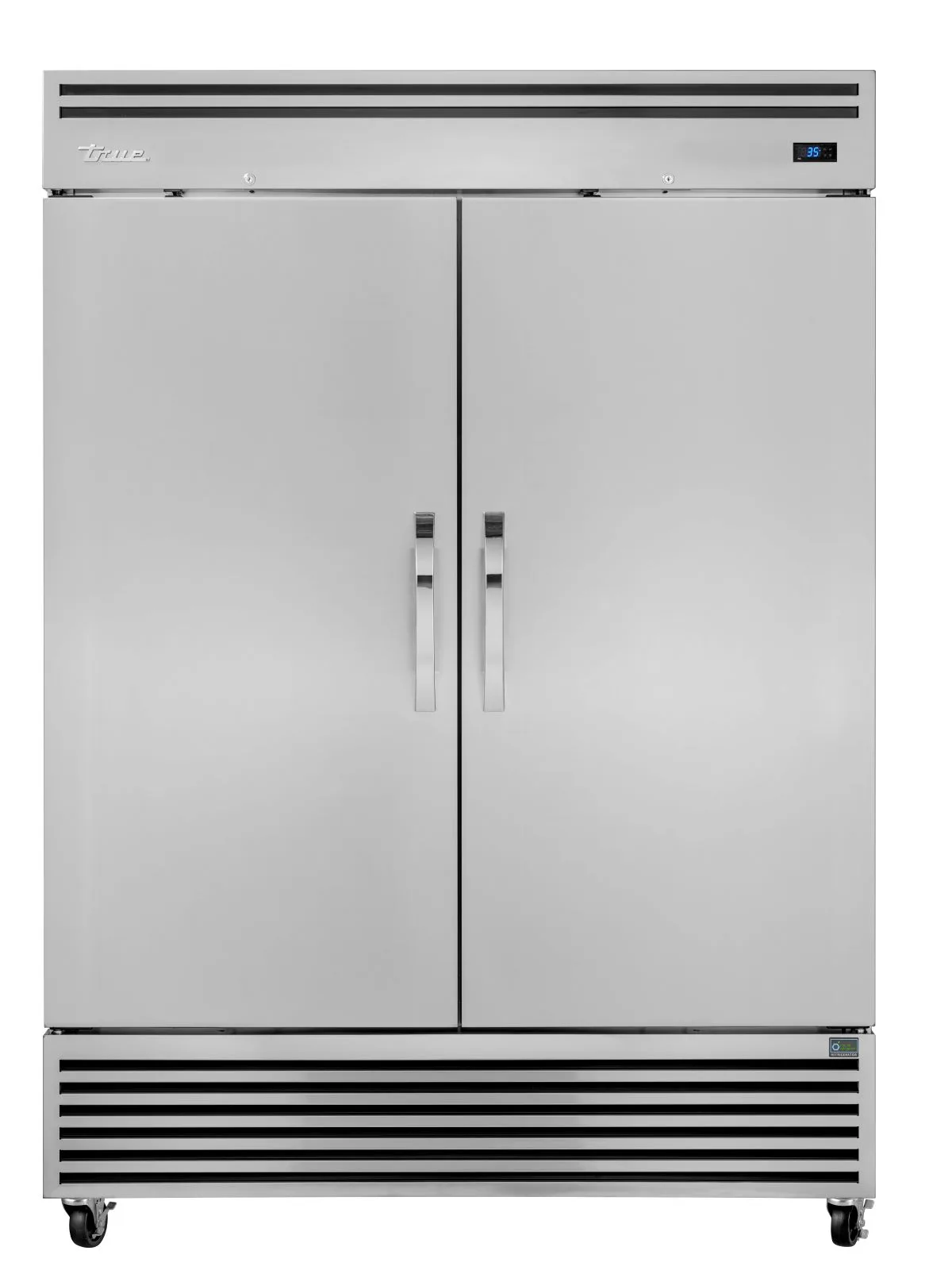 True TGN-2R-2S 48" 2-Solid Door Reach-In Refrigerator, Bottom Mounted, 1/4 HP