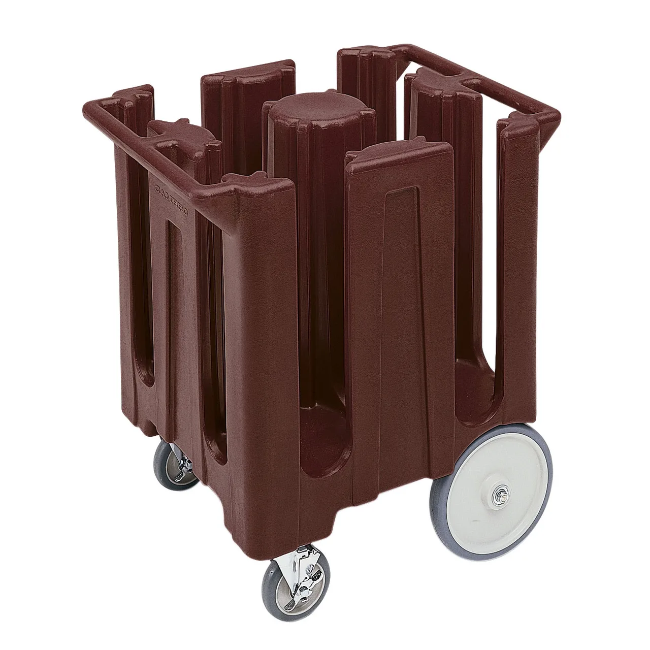 Cambro DC825131 Dish Caddies Cart, 28.75"W x 23.75"L x 32"H, 240 Plate Capacity, Dark Brown Polyethylene, NSF