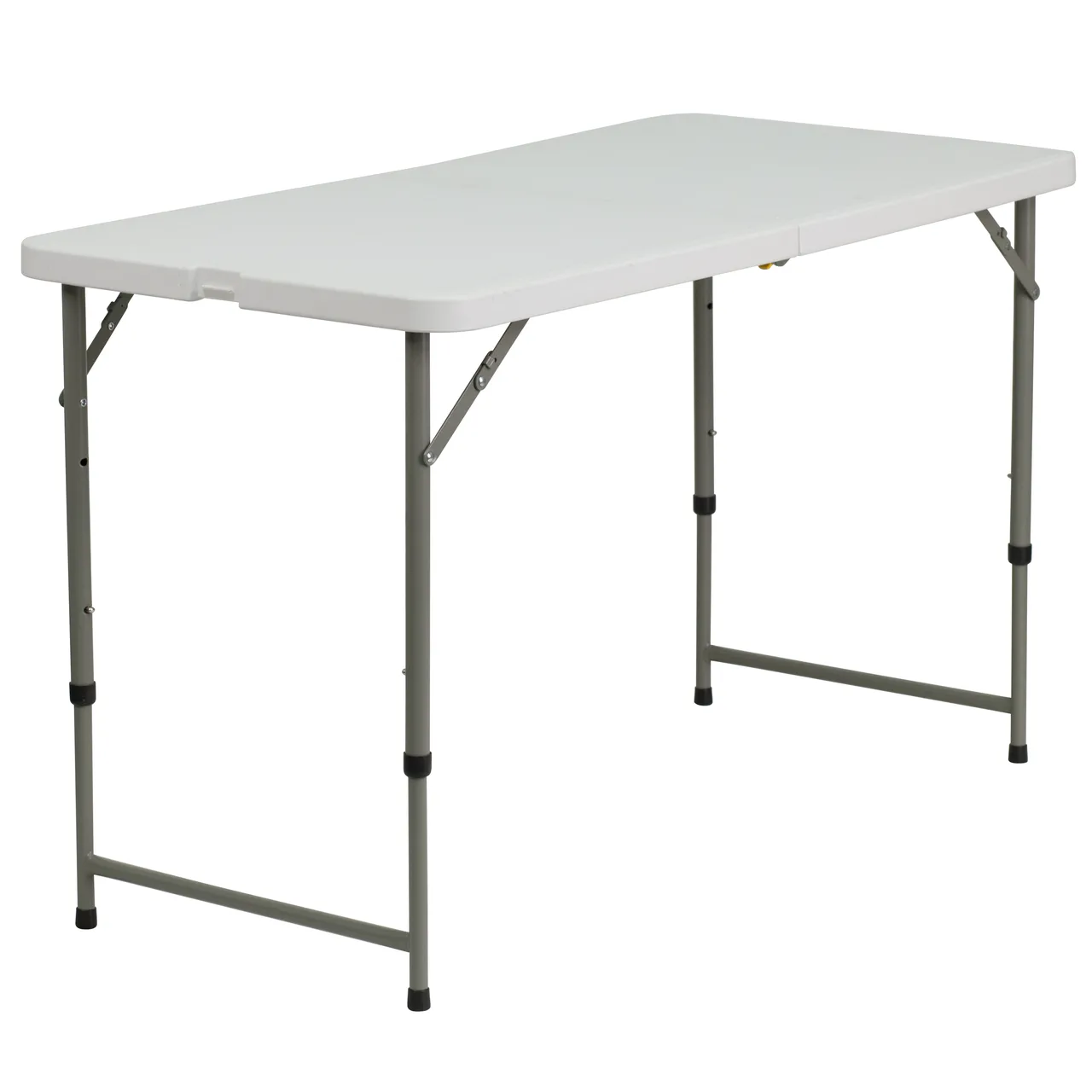 Flash Furniture DAD-YCZ-122Z-2-GG Folding Table, 47-3/4"W x 23-3/4"D, Adjustable Height 23"-29-1/4", Granite White Plastic, 330 lbs, Rectangular, Indoor/Outdoor