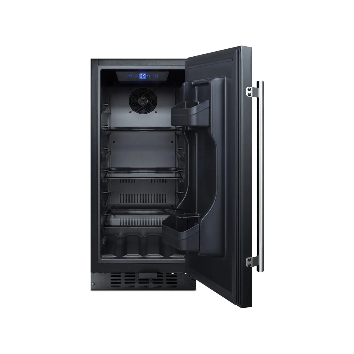 Summit ALR15B 15" Built-in or Freestanding Undercounter Refrigerator in Black, 2.2 cu. ft.