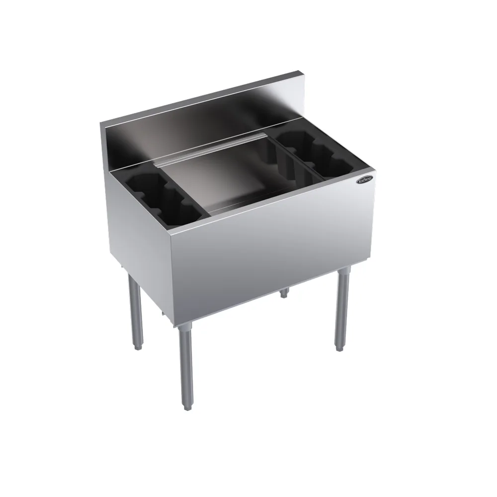 Krowne KR19-30DP-10 30" Underbar Ice Bin/Cocktail Unit w/ 122 lbs., 10-Circuit Cold Plate