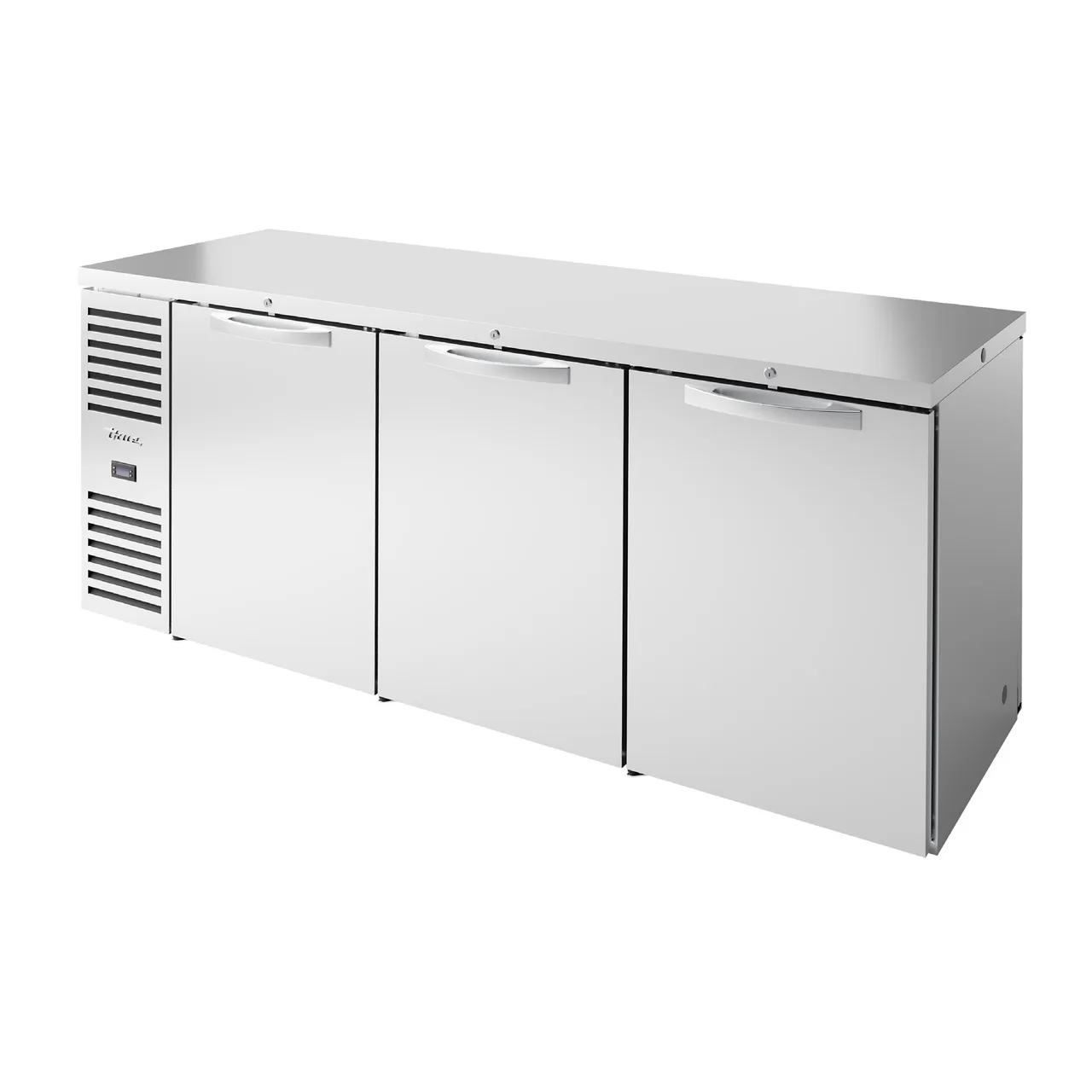 True TBR84-PTSZ1-L-S-SSS-SSS-1 84" 6 Solid Swing Door Pass-Thru Single Zone Refrigerator