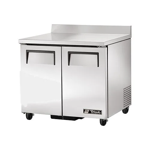 True TWT-36-HC 36" 2-Section Worktop Refrigerator w/ 2 Doors, Rear Mounted