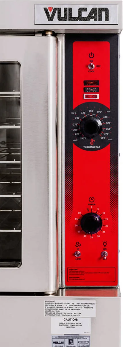 Vulcan VC4GD Full Size Gas Convection Oven with Single Deck, Solid State Controls, 50.000 BTU