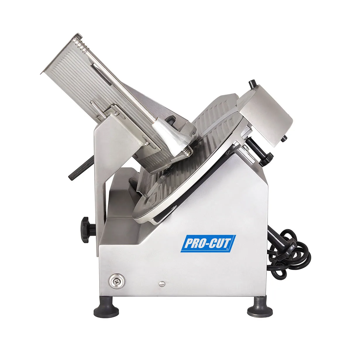 Pro-Cut KSDS-12 Meat Slicer, 12" Steel Blade, 45° Gravity Feed, 7/16" Slice, Belt-Driven, 1/3 HP, 250W, Stainless Steel