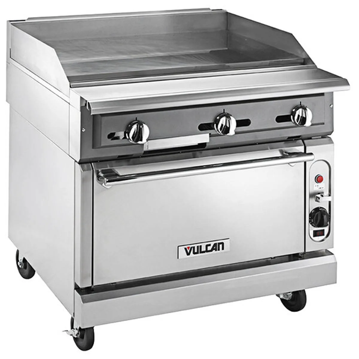 Vulcan VGM36C 36" Gas Heavy Duty Range, 36" Full Griddle w/ Manual Controls, (1) Convection Oven, 122.000 BTU