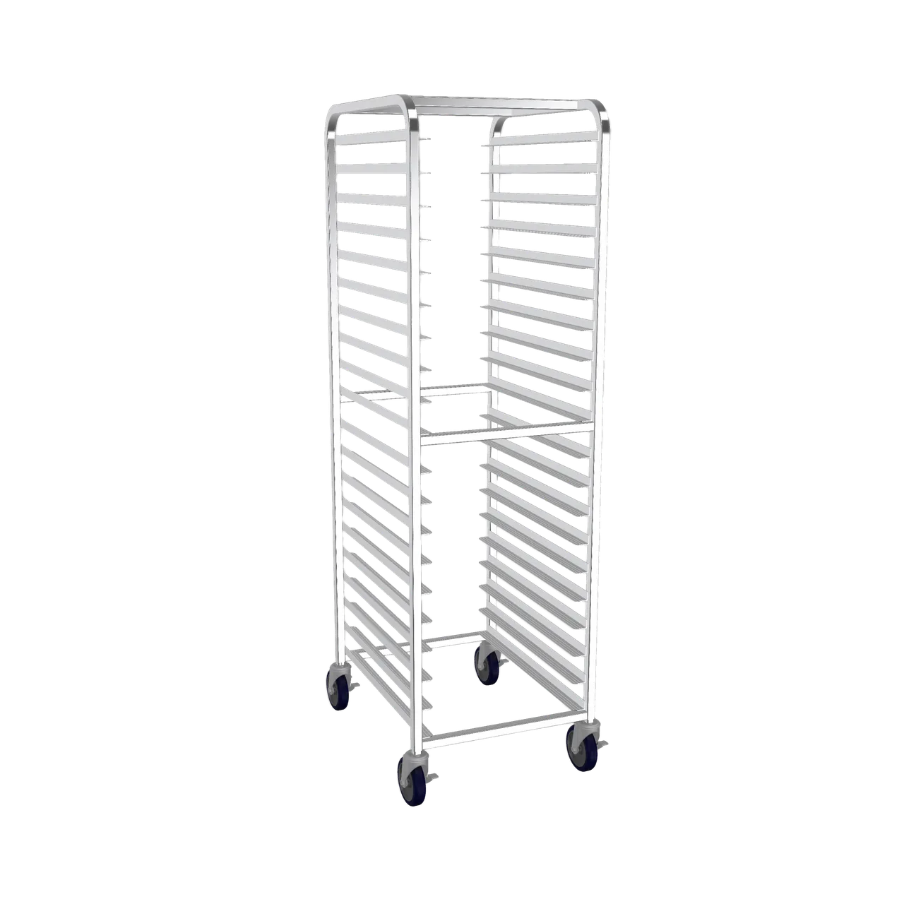 Winholt AL-1820B-B4LC Full Height End Load Mobile Sheet Pan Rack w/ 5" Casters 4 with Locks