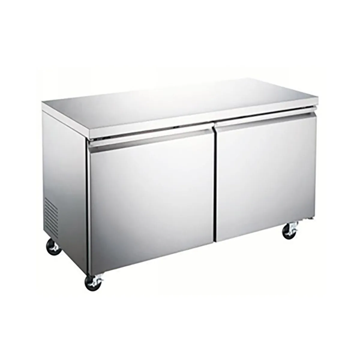 Hurakan HKN-UC61R2S 60" 2-Door Undercounter Refrigerator, Stainless Steel, 17.2 cu. ft.