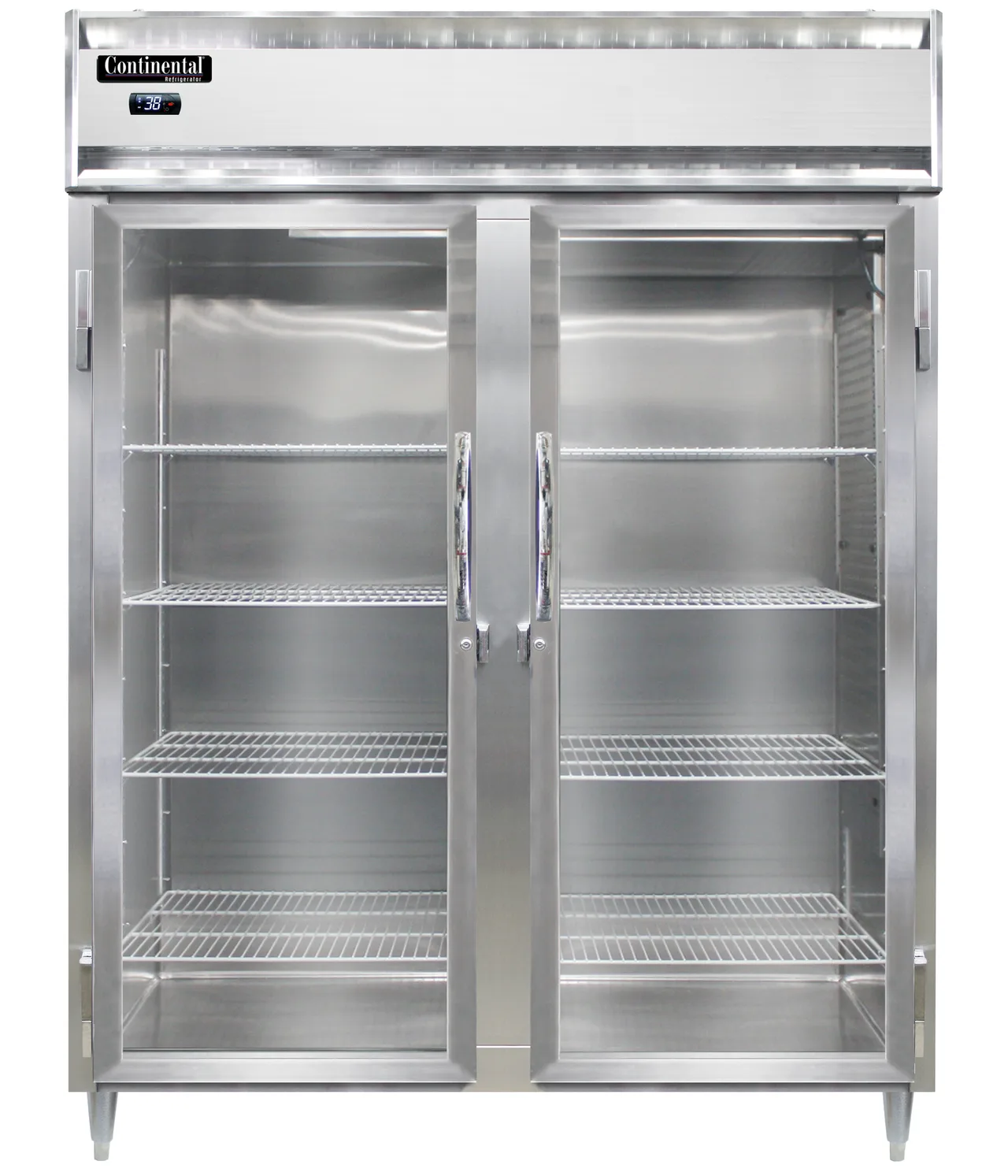 Continental Refrigerator D2RENSSPT-GD-SD 57" 2-Section Pass-Thru Refrigerator, 52 cu. ft.