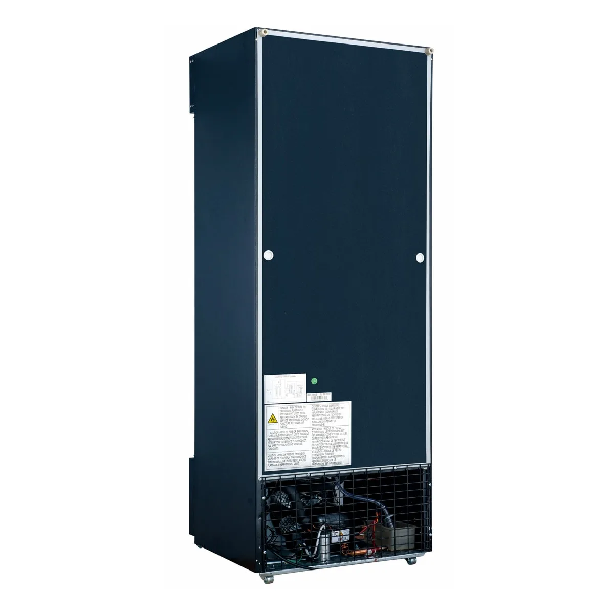 Dukers DSM-19R 29 1/2" One Section Glass Door Merchandiser - (1) Right Hinge Door, Black, 115v