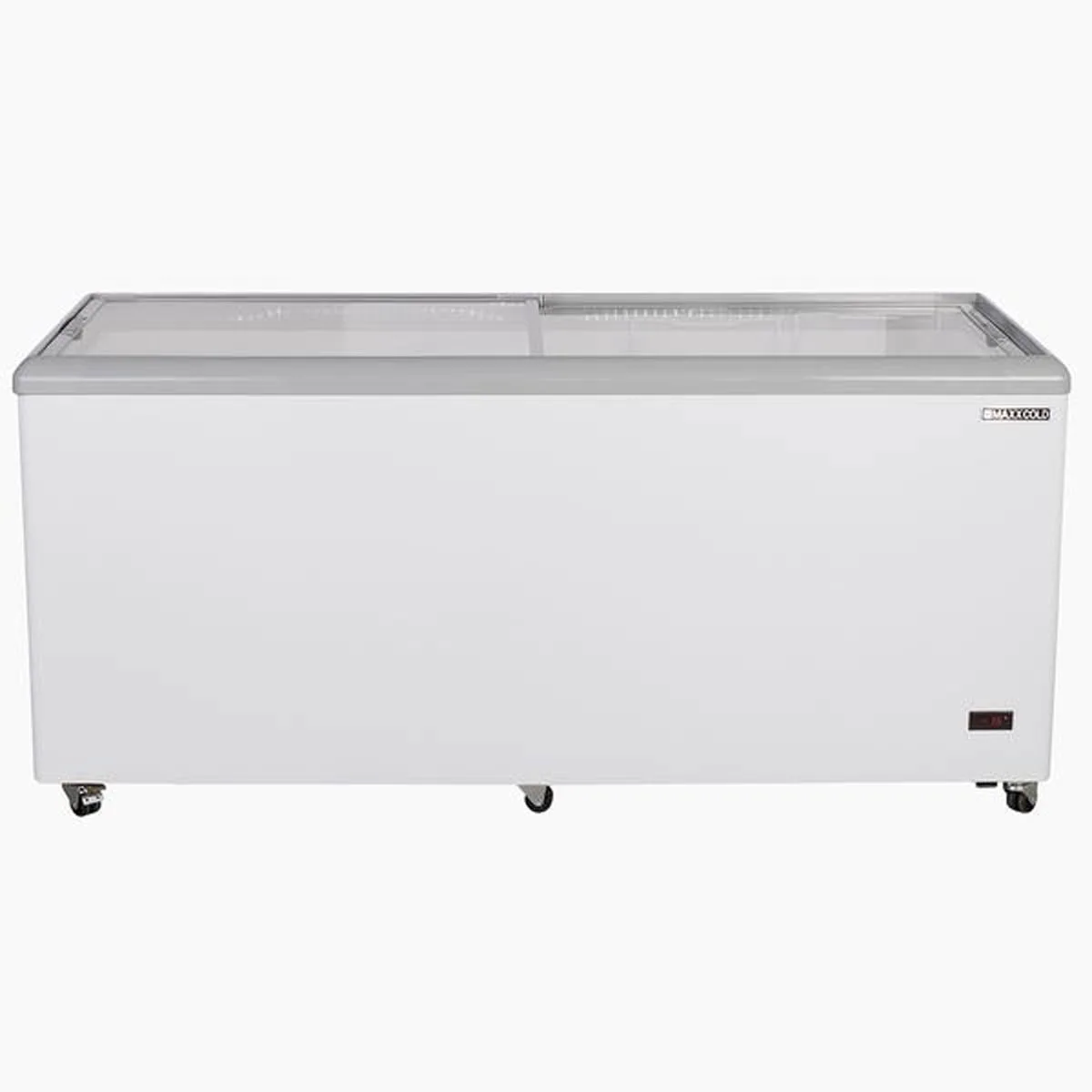 Maxx Cold MXDC-12 70" Ice Cream Dipping Cabinet w/ Curved Sneeze Guard