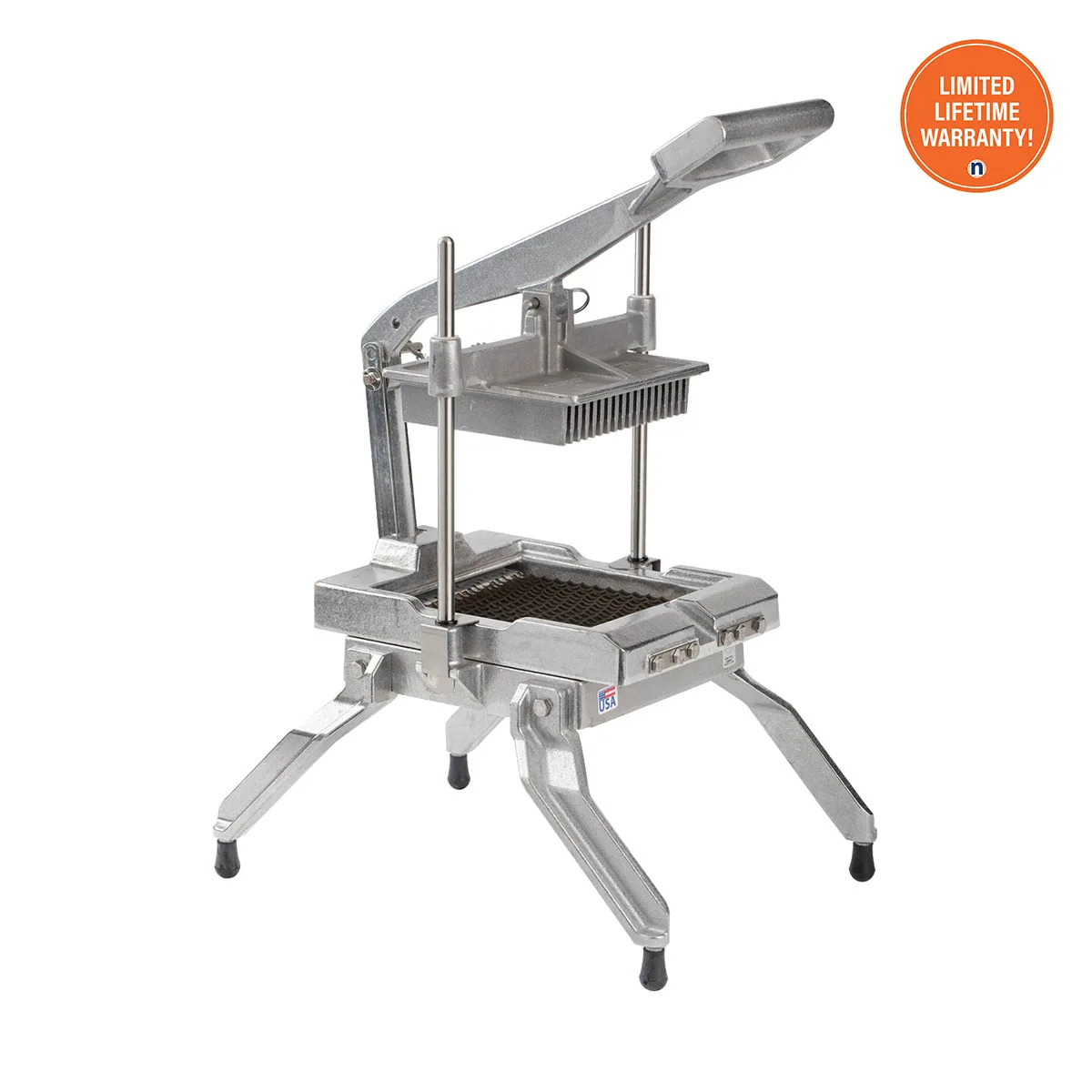Nemco 55650-CS Manual 3/8" Slice LettuceKutter, 13" Width, Scalloped Interlocked Blades, Aluminum Legs, Locking Pin