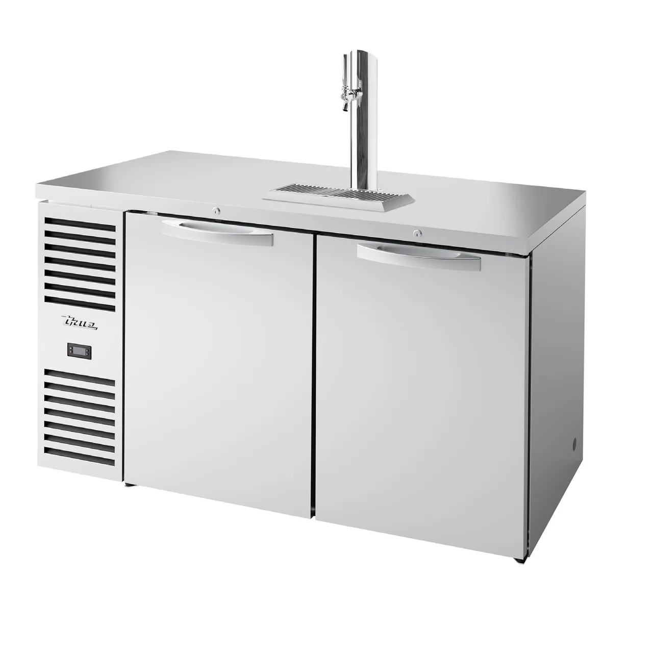 True TDR60-RISZ1-L-S-SS-1 60" Two Section Stainless Steel Solid Door Draft Beer Cooler
